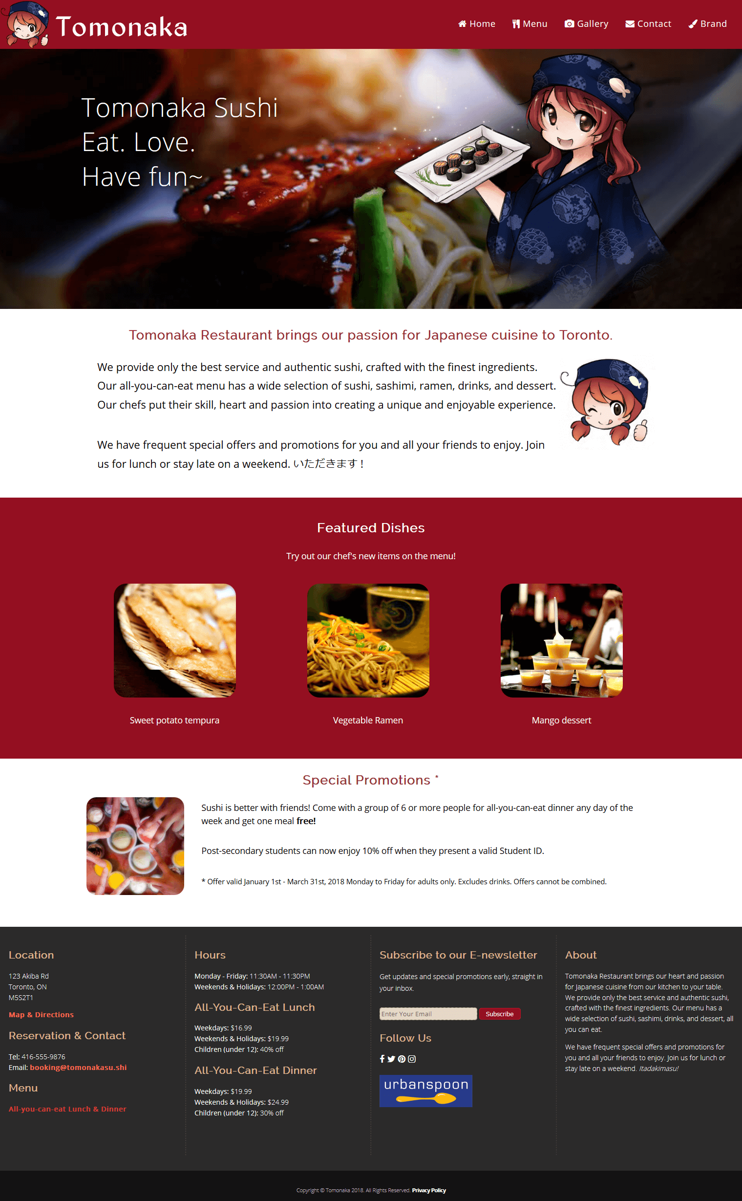 Tomonaka Website